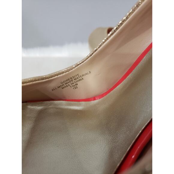 7.5 Guess High Heel Gold Studded Platform Punk Glam Rave Festival y2k biker - Picture 7 of 8